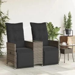 VidaXL - Tuinbank - Grijs - Poly Rattan 13 VidaXL - Tuinbank - Grijs - Poly Rattan -Beliani Winkel 3a8595d672a14c17af245d141230dece