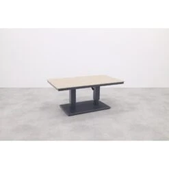 Garden Impressions Brugge Verstelbare Loungetafel 150x87 Cm - Donker Grijs -Beliani Winkel 3b5af69c23b943f8bcd7cb0a586b1268