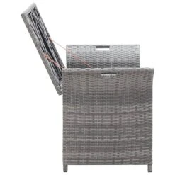 VidaXL Opbergbankje Met Kussen 138 Cm Poly Rattan Grijs -Beliani Winkel 3b68ad9b5a784d6a93cdebf97f2ca5bb
