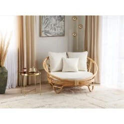 ROSSANO - Ligstoel - Natuurlijk - Rotan -Beliani Winkel 3b78b3d6b857404394a33e17cc8da9a8