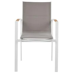 BUSSETO - Tuinstoel Set Van 4 - Grijs - Aluminium -Beliani Winkel 3d05881de2864f5e982786ca06e2a4ec