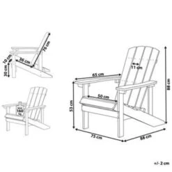 ADIRONDACK - Tuinstoel - Grijs - Kunsthout -Beliani Winkel 3d506bf85e264d988fa5674059056c7b