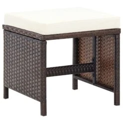 VidaXL - Tuinstoel En Voetenbank - Bruin - Poly Rattan - 4 Stuks -Beliani Winkel 3dc2faaadfcb48b890befef42c87a9a2