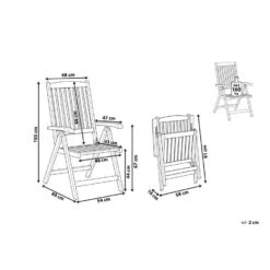 AMANTEA - Tuinstoel - Donkere Houtkleur - Acaciahout -Beliani Winkel 3de782033e3b4fffa747ef027c5cd821