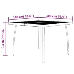 VidaXL - Tuintafel - Antracietkleurig - Staalgaas - 100 X 100 X 72 Cm 11 VidaXL - Tuintafel - Antracietkleurig - Staalgaas - 100 X 100 X 72 Cm -Beliani Winkel 3ef99c737681475f899e2d067252e467