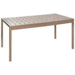 BARTICA - Tuintafel - Bruin - 154 X 84 Cm - Synthetisch Materiaal -Beliani Winkel 3f0a1e542ea743799a9a459f9997b787