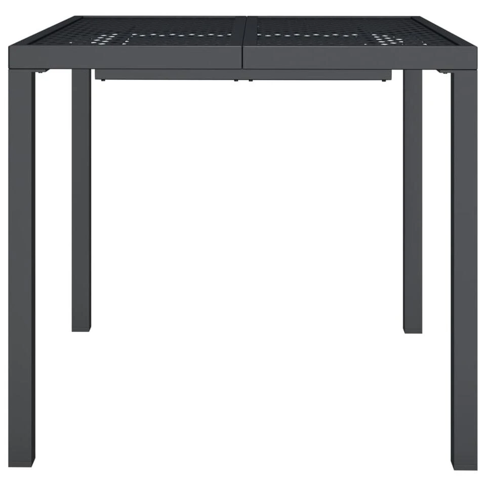VidaXL - Tuintafel - Antraciet - Staal - 80 X 80 X 72 Cm 3 VidaXL - Tuintafel - Antraciet - Staal - 80 X 80 X 72 Cm - Afbeelding 3