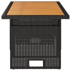 VidaXL - Tuintafel - Zwart - Acaciahout En Poly Rattan - 100x50x43/63 Cm 10 VidaXL - Tuintafel - Zwart - Acaciahout En Poly Rattan - 100x50x43/63 Cm -Beliani Winkel 41e695e5d10841afad49dc7a9ac5116d