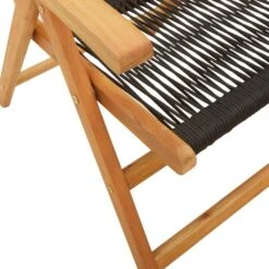 VidaXL- Tuinstoelen - Zwart - Massief Acaciahout En Polypropeen - 2 Stuks -Beliani Winkel 43dee7241b3b48ba82ff7122b026dd42