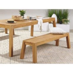 Beliani Tuinbank LIVORNO - Lichte Houtkleur Acaciahout -Beliani Winkel 4555344307ae428996bda08c685031e3