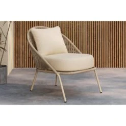 Svea - Liam Loungestoel - Beige -Beliani Winkel 4594784a0cf24adca7a057e3be1b40c2