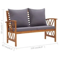VidaXL - Tuinset - Grijs - Hout 18 VidaXL - Tuinset - Grijs - Hout -Beliani Winkel 45cfc48156b74e3db9250f33c73e9885