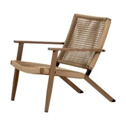 Lisomme Dion Rotan Tuinstoel Met Armleuningen - Bruin -Beliani Winkel 461251018a184616b43bc4671590ccba