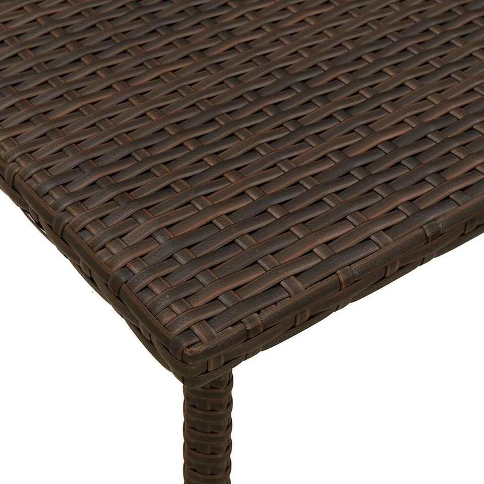 VidaXL - Tuin Salontafel - Bruin - Poly Rattan - 80 X 40 X 37 Cm 6 VidaXL - Tuin Salontafel - Bruin - Poly Rattan - 80 X 40 X 37 Cm - Afbeelding 6