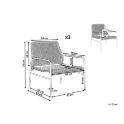 PRASIMO - Tuinstoel Set Van 2 - Naturel - PE Rotan 13 PRASIMO - Tuinstoel Set Van 2 - Naturel - PE Rotan -Beliani Winkel 4775d326a4e64314b24af3119a09b30a