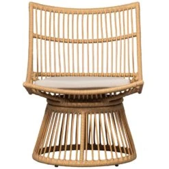 WOOOD Fauteuil Alatna - Wicker - Naturel - 80x64x53 -Beliani Winkel 47ea6f9b390e4ffe9cb7926865d31f02