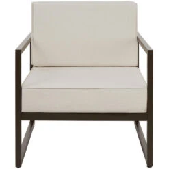 Tectake - Tuin-loungefauteuil Comosa, XXL-kussens, Bruin / Beige -Beliani Winkel 49598a1edfff4d8da528f2bd2e177d06