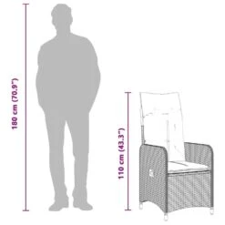 VidaXL - Tuinstoel Verstelbaar Met Kussens - Zwart - Poly Rattan 19 VidaXL - Tuinstoel Verstelbaar Met Kussens - Zwart - Poly Rattan -Beliani Winkel 4a8158875a434cee9e38a017dc50a464