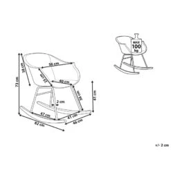 Beliani Schommelstoel HARMONY - Roze Polypropyleen -Beliani Winkel 4be0f4d991974e53a2ad2600a3a753f4