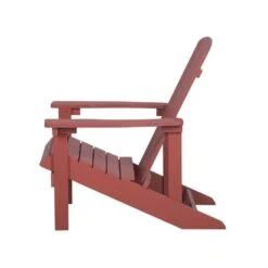ADIRONDACK - Tuinstoel - Rood - Kunsthout -Beliani Winkel 4c061bfdb5f94781a104a10ea194f6c7