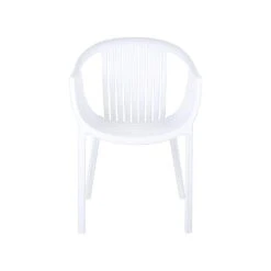 Beliani Eetkamerstoel NAPOLI - Wit Synthetisch Materiaal -Beliani Winkel 4ccad2a8cb19443b91439182e6d78d75