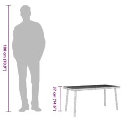 VidaXL - Tuin Salontafel - Bruin - Poly Rattan - 80 X 40 X 37 Cm 15 VidaXL - Tuin Salontafel - Bruin - Poly Rattan - 80 X 40 X 37 Cm -Beliani Winkel 4d14bc7cf35a40ba93a611a77ba17fa1