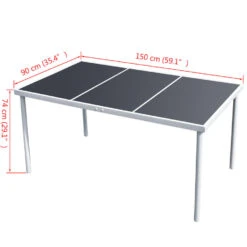 VidaXL - Tuintafel - Zwart - Glas - 1 Pcs -Beliani Winkel 4d38c0168a684585bd3e103579670ac7