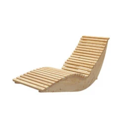 Merkloos HOME DELUXE Wave Houten Ligstoel WOLGA - 60 Cm -Beliani Winkel 4db3d65801c4433192a25a9735b7d144