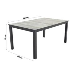 Hartman Comino Dining Tuintafel 163x105 Cm. - Keramiek/Grijs -Beliani Winkel 4dc1a9a20f76477da3fe841be8932044
