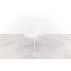 Stripe Loungestoel - Wit -Beliani Winkel 4dd3cccedaee48c09f7aa6130a0baf78