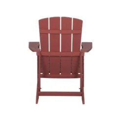 ADIRONDACK - Tuinstoel - Rood - Kunsthout -Beliani Winkel 4e72700f989c49988c2ada8c508e2dc4