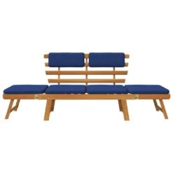 VidaXL - Tuinbank - Blauw - Acaciahout - 190 Cm - 2-in-1 - Met Kussen 13 VidaXL - Tuinbank - Blauw - Acaciahout - 190 Cm - 2-in-1 - Met Kussen -Beliani Winkel 4e83308400ca49efab6598c1e3db2ce4