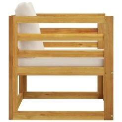VidaXL - Tuinstoel - Crème - Acaciahout - Met Kussens -Beliani Winkel 4ebb90d78cf6417fbc045d0e51d61b9f