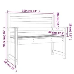 VidaXL - Tuinbank - Honingbruin - Grenenhout - 109 X 48 X 91.5 Cm -Beliani Winkel 4ed1b3fd448a4646babe5b0b79154943