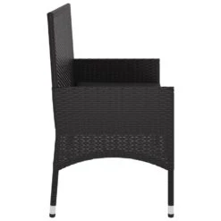 VidaXL - Tuinbank 2-zits - Zwart - Poly Rattan - Met Zwart Kussens 13 VidaXL - Tuinbank 2-zits - Zwart - Poly Rattan - Met Zwart Kussens -Beliani Winkel 4f3fb6f8bb1140fa85684045e96fe3d8