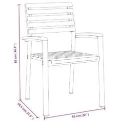 VidaXL - Tuinstoelen - Stapelbaar - Bruin - Acaciahout En Metaal - 4 Stuks -Beliani Winkel 4fcc5918f86848958ded5402c14c5ac5