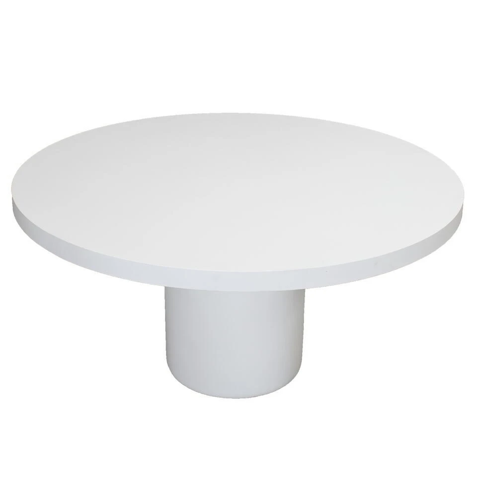 Tuintafel Rond 150cm - Wit Eco Composiet - Betonlook - Eden 4 Tuintafel Rond 150cm - Wit Eco Composiet - Betonlook - Eden - Afbeelding 4