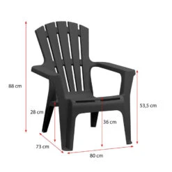 Loungestoel Maryland - Antraciet -Beliani Winkel 50101037 9600