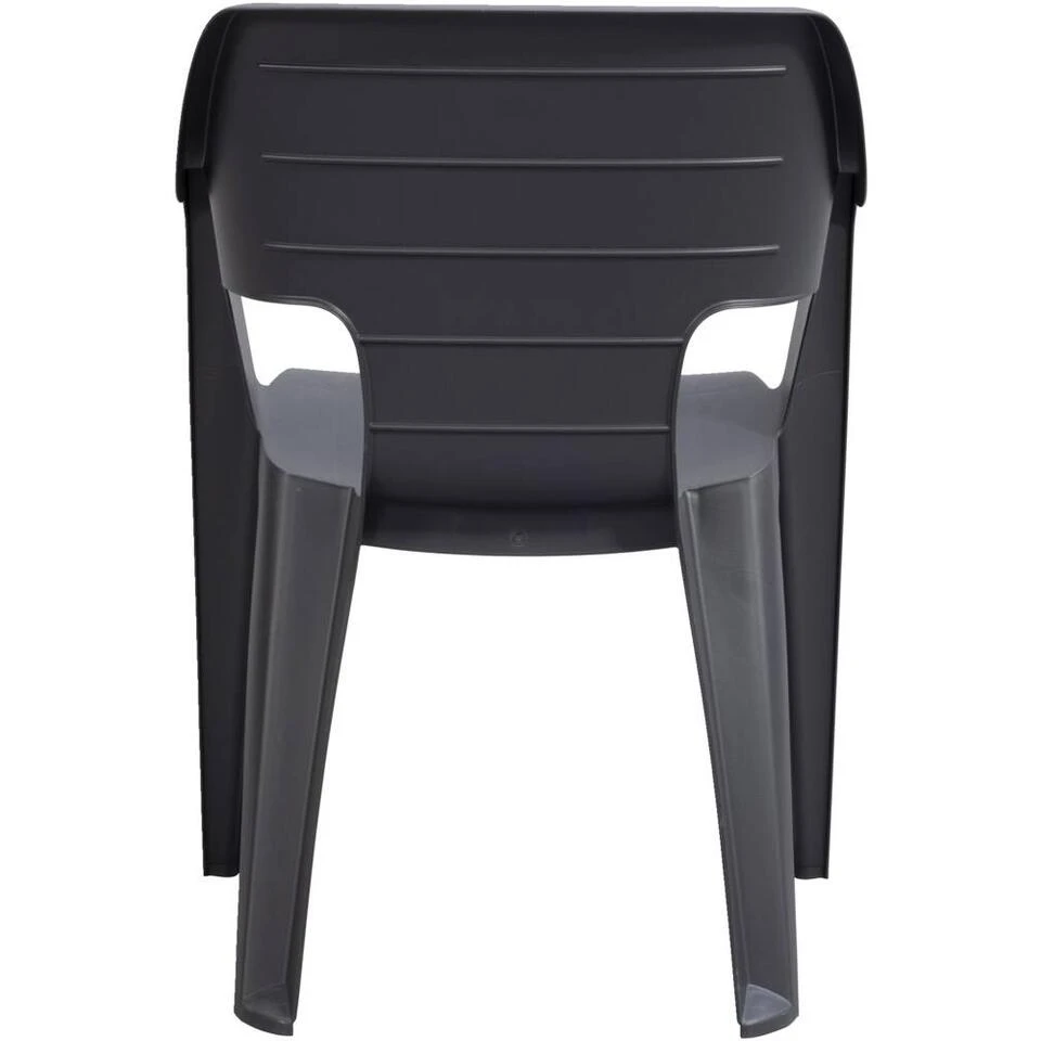 Keter Stapelstoel Bilbao - Antraciet - 79x57x57cm 4 Keter Stapelstoel Bilbao - Antraciet - 79x57x57cm - Afbeelding 4