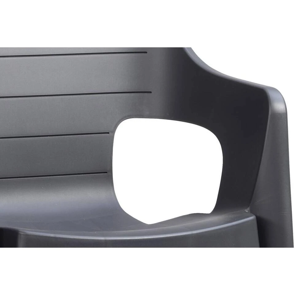 Keter Stapelstoel Bilbao - Antraciet - 79x57x57cm 5 Keter Stapelstoel Bilbao - Antraciet - 79x57x57cm - Afbeelding 5