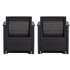 Keter Loungefauteuils Emma (2 Stuks) - Grijs -Beliani Winkel 50101073 0901