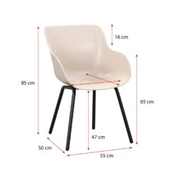 Hartman Kuipstoel Amaya - Kunststof/aluminium - Zand -Beliani Winkel 50101133 9096