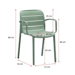 Stapelstoel Nice - Kunststof/lichtgroen -Beliani Winkel 50101147 9096
