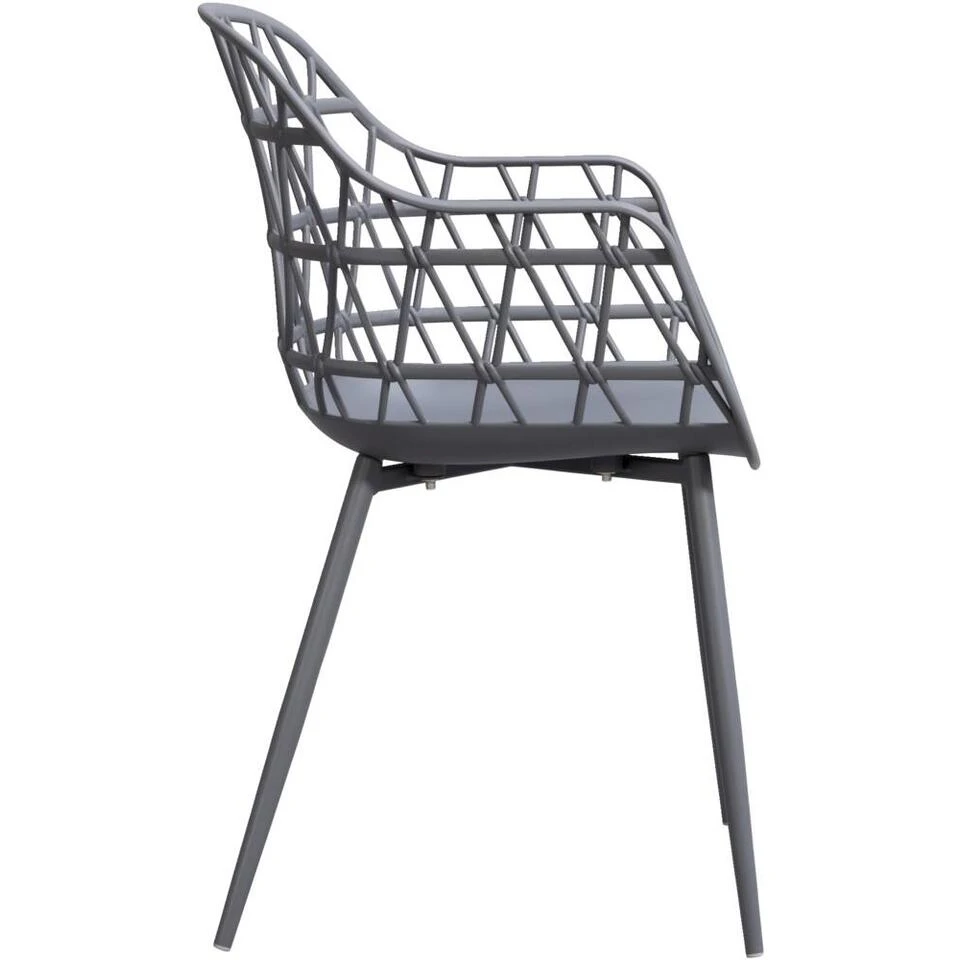 Terrasstoel Frejus - Kunststof/antraciet 4 Terrasstoel Frejus - Kunststof/antraciet - Afbeelding 4