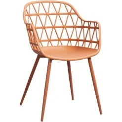 Terrasstoel Frejus - Kunststof/terracotta -Beliani Winkel 50102150 0300