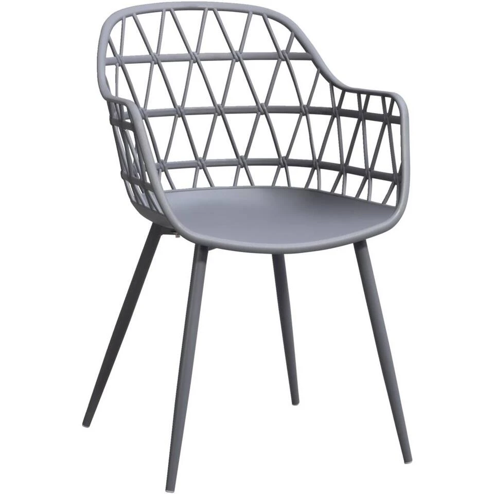 Terrasstoel Frejus - Kunststof/antraciet 1 Terrasstoel Frejus - Kunststof/antraciet