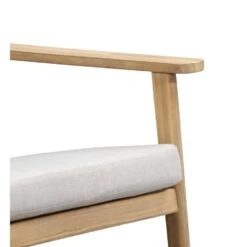 Lounge Fauteuil Jura - Acacia/grijs -Beliani Winkel 50103030 9000