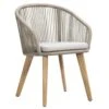 Diningstoel Nant - Wicker/acacia Taupe - 86x61x60 Cm