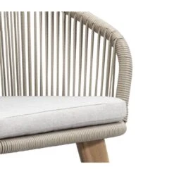 Diningstoel Nant - Wicker/acacia Taupe - 86x61x60 Cm -Beliani Winkel 50103035 9000