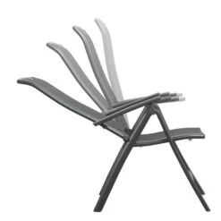 Terrasstoel Cannes 7-standen - Mat Grijs -Beliani Winkel 50105025 0815